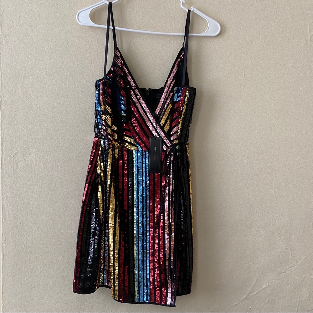 Sequence multicolor party dress  NWT